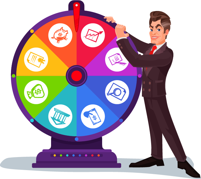 Lucky Wheel business man
